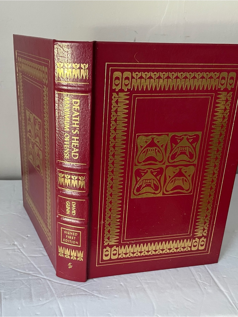 DEATH`S HEAD: MAXIMUM OFFENSE DAVID GUNN Cert Auth Plate Signed Easton Press